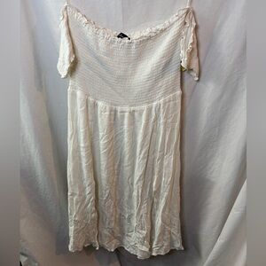 Lulu's White Ruffle Detail Dress